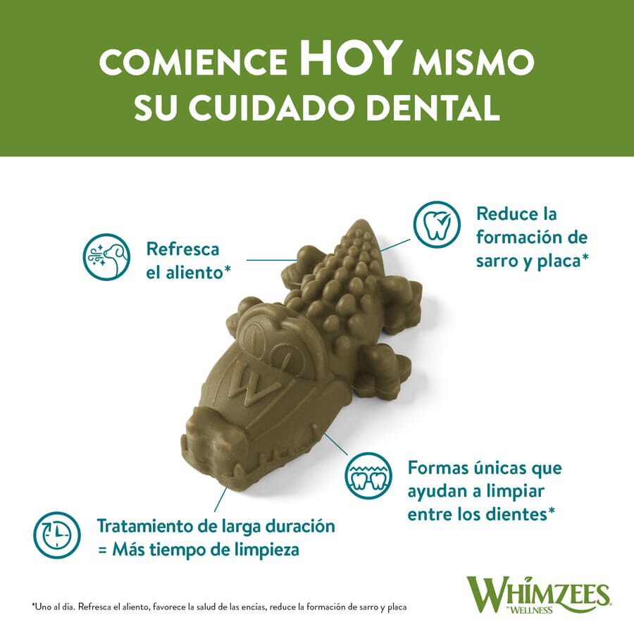 12 sticks Whimzees Snacks Dent&aacute;rios Crocodilo para c&atilde;es de ra&ccedil;as m&eacute;dios, , large Imagem n&uacute;mero 4